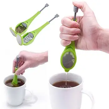 Chique Coador de Chá Eco-friendly Infusor de Chá de Silicone Lidar com uma Loja de Chá de Chá Agitador Filtro de Filtragem
