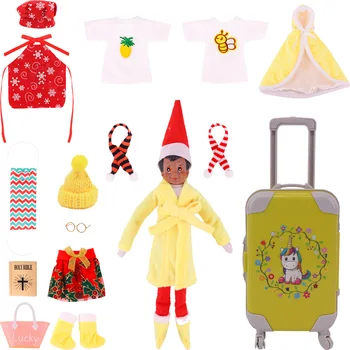 Série amarela Elf Boneca Geral dos desenhos animados do Luxuoso do Brinquedo Adequado Para 30Cm Boneca Nova Geração Menina de Natal, de Aniversário, Gif