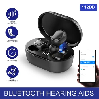 Bluetooth Para Aparelhos Auditivos Recarregável Do Amplificador De Som Para Surdez, Redução De Ruído De Auxiliares De Audição Perda De Audição Fone De Ouvido Audifonos