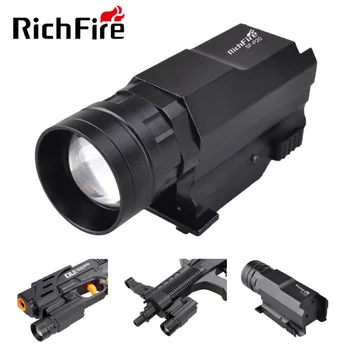 RichFire P20 Zoom 600lm Arma Poderosa Compacto e Leve, Tático Lanterna para 20mm Picatinny Rail de Montagem para Pistola Revólver Rifle