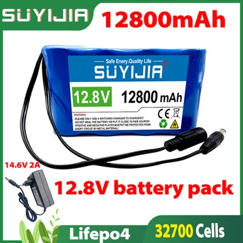 De 12,8 V 12.8 AH Lifepo4 Bateria 14.6 V 2A Carregador 32700 Células 4S1P 12V interna 20A BMS Fonte de Alimentação Ininterrupta 12800mah