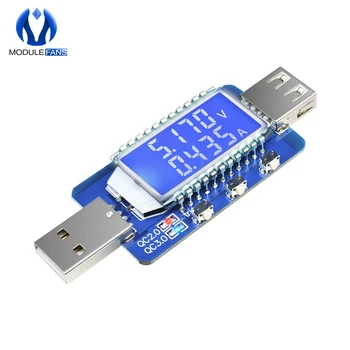 USB Display LCD Digital Eletrônico Golpe USB Detector de Voltímetro Amperímetro Tensão Volts de Corrente Medidor de Gatilho Rápido Carregador Rápido