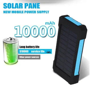 20000mAh Externo de Bateria do Banco do Poder Solar LEDSOS Lanterna RÁPIDO Carregamento Portátil à prova d'água Powerbank por Telefone Inteligente Móvel