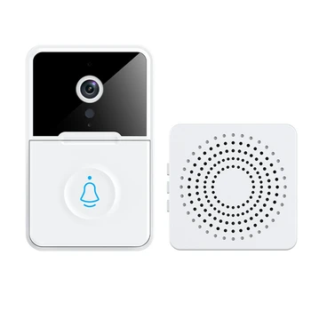 1Set Tuya de Vídeo sem Fio Doorbell Digital Visual Intercom wi-FI DE 2,4 G de 5GHZ Câmara Eletrônico 1080P Câmera da Segurança Home Impermeável