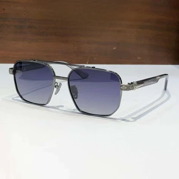 De luxo de Moda Vintage Ultraleve em Titânio Puro, Óculos de sol CH8184 TAC Lente Quadrado Duplo Pontes Design, Mulheres, Homem+ Qualidade Superior