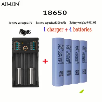 3,7 V 18650 bateria de 3300mAh para a nossa 18650 brinquedo ferramenta lanterna bateria+carregador USB Especificações: Material: de iões de Lítio