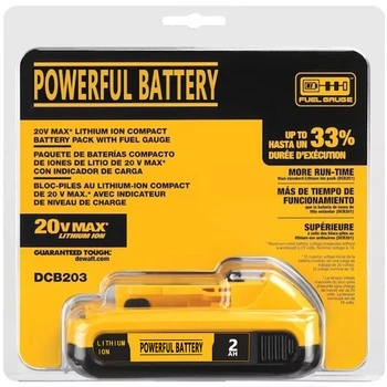 20V Bateria 2.0 Ah DCB203 Para Dewalt Ferramenta de Energia Bateria Li-ion DCB205 DCB206 DCB204 DCB200 DCB182 DCB180 DCB230