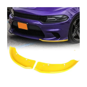 1 Par de Amortecedor Dianteiro Lábio Divisor de Spoiler Protetor Amarelo para o Dodge Charger SRT Scat 68327084AA 68327085AA