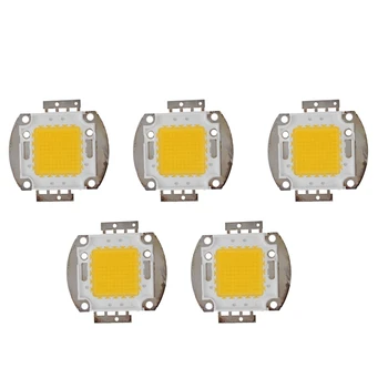 Novo 5X de 100W Lâmpada LED de Alta Potência da Microplaqueta de DIY da Lâmpada da luz da Luz Branco Quente