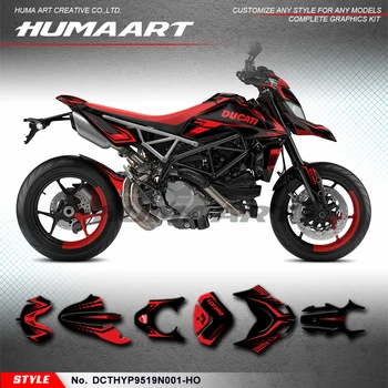 HUMAART Personalizado Motocicleta Gráficos Adesivos Adesivos para Ducati Hypermotard 950 2019 2020 2021 2022 2023, de Múltiplos Projetos