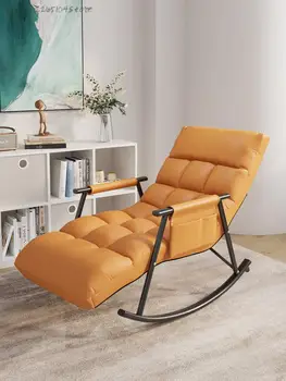 Família Cadeira De Balanço De Lazer, Varanda Cadeira Pode Ser Desmontado E Lavado Preguiçoso Cadeira De Balanço Nórdicos Simples Quarto Chaise