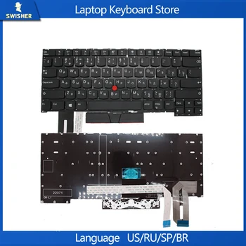 RU russo Para Lenovo Thinkpad E480 L480 L380 T480S L390 L490 T490 E495 S2 T14 E485 E490 T495 R480 01YP320 Notebook Laptop Keybo