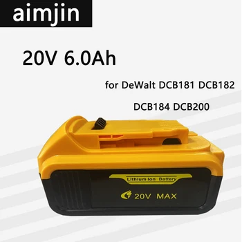 20V 6.0 Ah duração máxima da Bateria da Ferramenta de Poder de Tudo para DeWalt DCB181 DCB182 DCB184 DCB200
