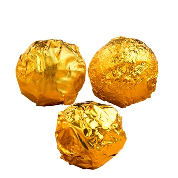 Ouro Folha de Alumínio, Lata de Folha de Doces de Chocolate, Biscoitos de Chá Ferrero comestível Embalagem de Papel de Presente DIY Processo de Embalagem de Papel