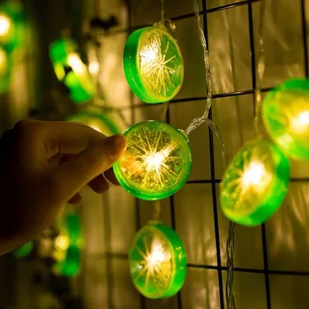 3m LED de Limão Garland Fatias de Laranja Cadeia luz Quintal de Casamento Festa de Casa, Decoração do Quarto Bateria Lâmpadas de Iluminação de Férias