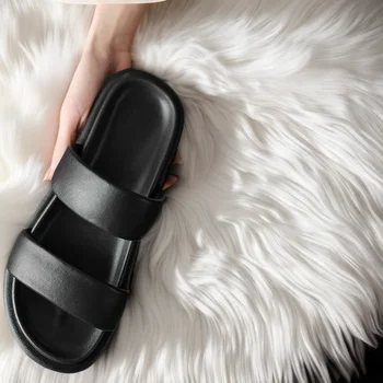 Mulheres Chinelos de quarto 2023 Nova de Espessura Inferior Uma Palavra com Sandálias Moda Verão Versátil e Casual, Chinelos de Senhoras Sapatos Sandálias das Mulheres