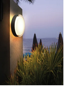 Impermeável exterior lâmpada de parede,varanda lâmpada de parede moderna e minimalista, terraço, jardim luz, villa lâmpada de parede exterior