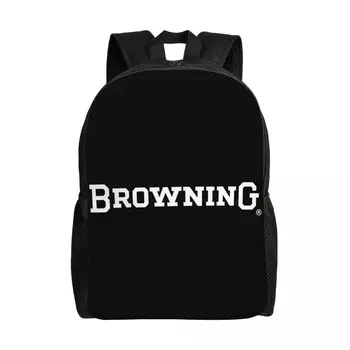 Browning Backpack do Laptop Homens Mulheres Casual Bookbag para a Escola, Aluno do Colégio de Saco
