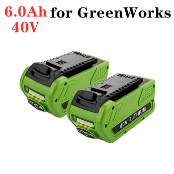 Substituição 40V 18000mAh 6000mAh Bateria de Íon de Lítio 29472 para GreenWorks 40Volt de G-MAX 29252 20202 22262 27062 21242 Ferramentas de Poder
