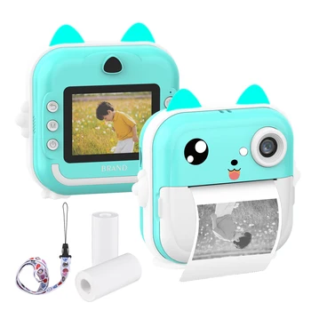 Crianças Câmera Instantânea 24MP Crianças Câmera Digital Crianças Instantâneas de Impressão da Câmara com 2.4 polegadas IPS Gravador de Vídeo com Foco Automático de Cartão de 32GB