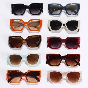 Retro Moderno Proteção UV Homens e Mulheres de grandes dimensões Óculos de sol Óculos de Sol Mostrar Tons Praça