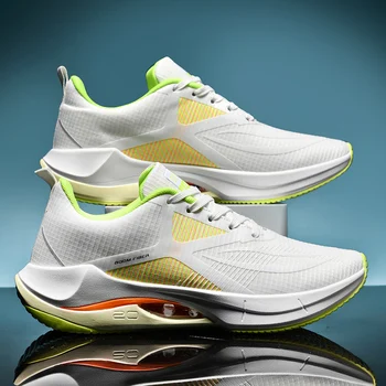 Marca Homens Tênis para as Mulheres Almofada de Ar Jogging Sports Sapatos de Malha Unisex Tênis Homens Exterior Atlético Sapatos de Treino