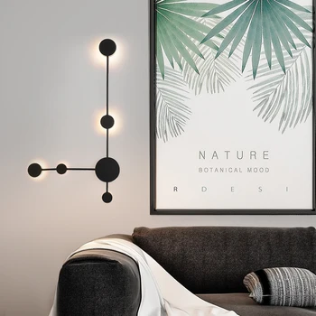 Nordic minimalista lâmpada de parede do quarto de cabeceira criativos de estudo sala de estar de plano de fundo de parede decoração pós-moderna corredor escada