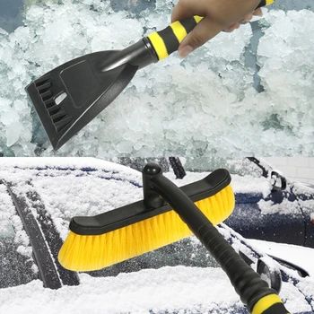 Inverno Destacável Carro de Neve Varrendo Pá com Espuma de Lidar com Escova de Limpeza de Ferramentas drop shipping