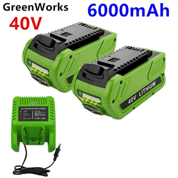 40V 6,0 Ah Ersatz de Lítio-Batterie für 6000mAh GreenWorks 29472 29462 Batterie de G-MAX Power Tool 29252 20202 22262 25312 L50