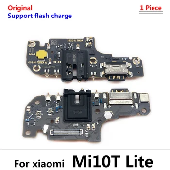 10Pcs/Lot, Porta de Carregamento USB Mic Microfone Conector Dock do Conselho do cabo do Cabo flexível Para o Xiaomi Mi 10T Lite Reparação de Peças de Reposição