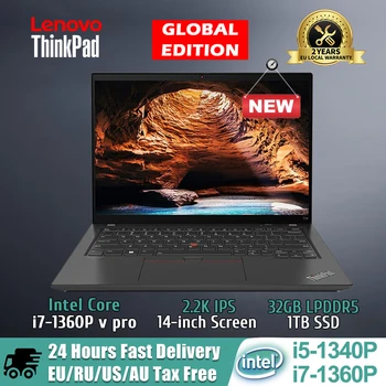 2023 Laptop da Lenovo ThinkPad T14 Core i5-1340P vPro/i7-1360P vPro HUD/Xe 16G/32GB de RAM+512G/1T SSD 14,5 Polegadas Notebook Computador