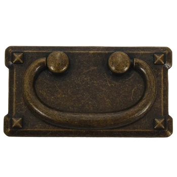 4Pcs Vintage Antique Bronze Gaveta Anel Puxadores, Porta de Armário Punho da Mobília Decoração