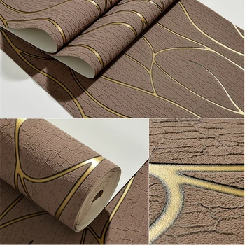 9.5mx53cm Nova de Alta qualidade em 3D Camurça papel de Parede Abstrato Linhas Não-tecidos Adesivos de Parede Quarto Sala de estar de Luxo, Decoração Home