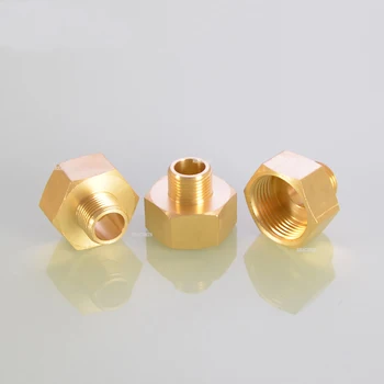 1Pcs Bronze Tubos Conectores Igual / Redução de Bronze Acoplador Adaptador de Rosca de Montagem De 1,5