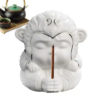 O Incensário De Cerâmica Incenso Titular Macaco Estátua Zen Elegante Artesanal Vintage Aromaterapia Titular De Yoga, Sala De Estar