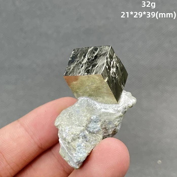 NOVO! 32g natural brilhante GRANDES espanhol Cubóide e cubo de pirita mineral amostra pedras e cristais de cura cristais de quartzo