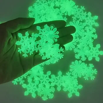 3D floco de Neve Luminosa Adesivo de Parede Fluorescentes que Brilham No Escuro Parede Decoração de Casa, Quarto de Crianças, Quarto Decoração de Natal