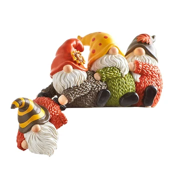Natal Papai Noel Gnome Enfeite Criativo de Natal de Resina de Mesa Estátua para Casa, Mesa de Jantar Decoração