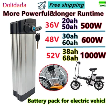Portable52V e-da bateria da bicicleta de 1000W de potência de alta bateria de lítio de shell de alumínio adequado para a vida de longa duração da e-bike série