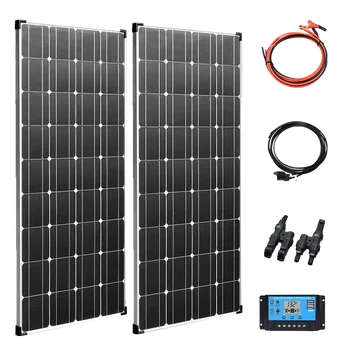 240W Painel Solar Kit Flexível Painéis Solares Monocristalinos Células Solares Paneles de 12V 24V Carregador de Bateria Para Casa RVs Vans