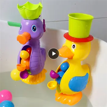 Pato Amarelo Roda D'Água De Água De Brinquedos Abs Resistente À Queda Duche Brinquedos Bonito Banhos De Brinquedos Para Crianças De Produtos Para Crianças Brinquedos Prático
