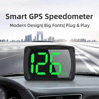 GPS Kmh HUD Velocímetro Digital Head Up Display de Fonte Grande Velocidade de Visualização em Tempo Real para Todos os Carros da Eletrônica do Carro Acessórios