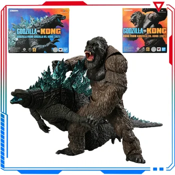 Bandai S. H. Monstro Artes Godzilla VS. Kong Anime Figuras de Ação de Mecha Godzilla Modelo de Brinquedos para Meninos Presentes