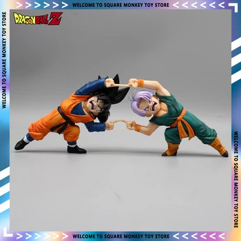 11cm Dragon Ball Z Anime Figura Son Goten Trunks Figuras de Ação Fusão Estatueta de Pvc Modelo Colecionável Secretária Decora Enfeites de Brinquedos