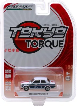 1: 64 Tóquio torque de 1969 Datsun 510 # 95 Fundido de Liga de Metal Modelo de Carro Brinquedos Para o Presente Coleção