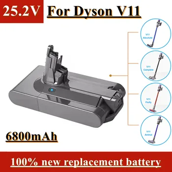 25.2 V aspirador bateria recarregável, Dyson V11,6800mAh~12800mAh, aplicável a Dyson V11 Absoluto, Dyson V11 Pluizige, etc