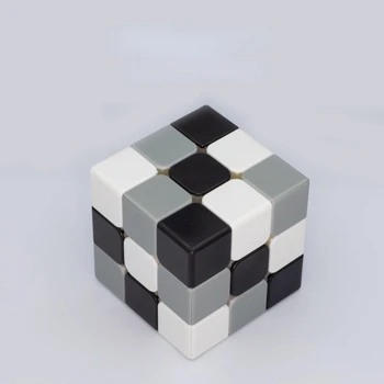 3x3x3 3-Cor Sudoku Magia Cubos de Raciocínio Clássico Magic Color Cubos Stickerless Cubo Mágico Profissional Preto Cinza Branco