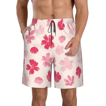 Sakura Padrão Teen Beach Calças De Desporto Shorts De Verão, Homens Praia Nadar Adequado De Fitness Férias