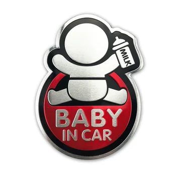 Bebê na Etiqueta do Carro do Carro de Alumínio Adesivo para Fabia B