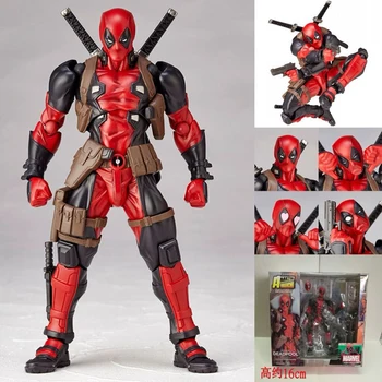 Revoltech Deadpool Figura De Ação Yamaguchi Super-Heróis X-Men Estatueta De Brinquedo Boneca De Presente
